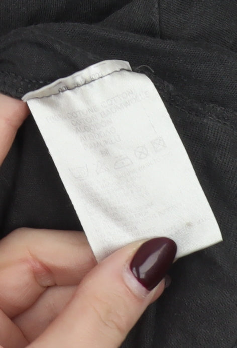 Diesel Men's Black L Short Sleeve Crew Neck Graphic Cotton T-Shirt