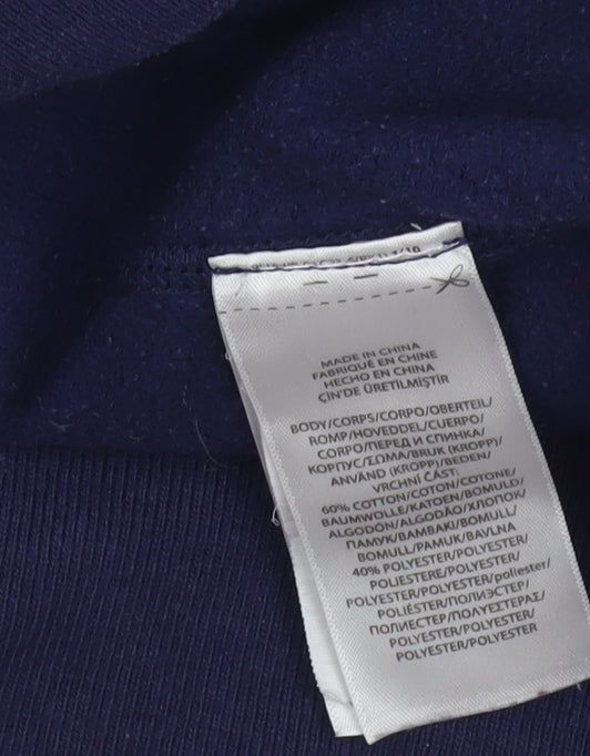 Polo Ralph Lauren Women's Navy Blue Cotton Blend Crew Neck Sweatshirt M