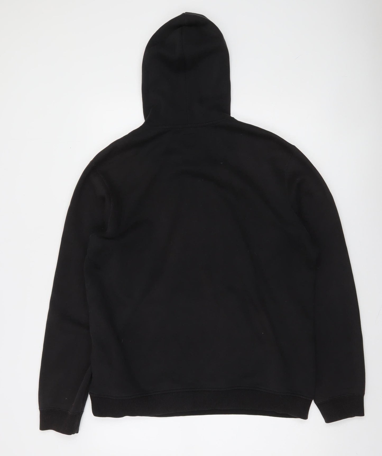 Adidas Men’s Black Pullover Hoodie Medium Fleece Logo Sweatshirt