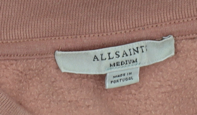 AllSaints Womens Brown Cotton Blend Pullover Sweatshirt M