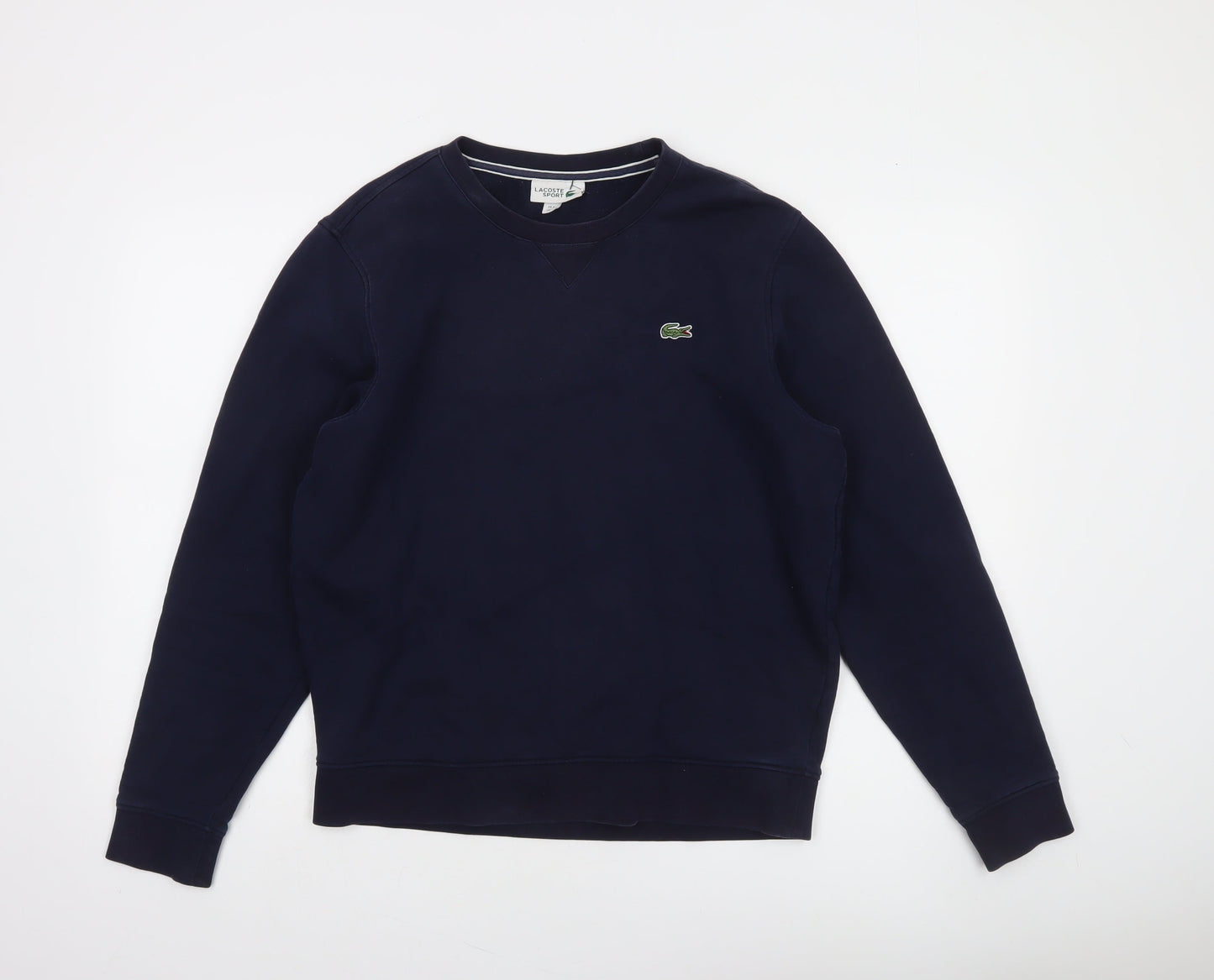 Lacoste Sport Men's Blue Crew Neck Sweatshirt Size M Logo Pullover
