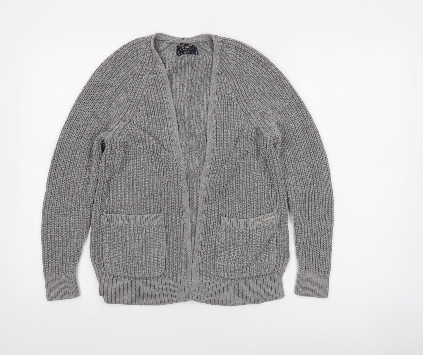 Abercrombie & Fitch Womens Grey XXS Open Knit Cotton Cardigan