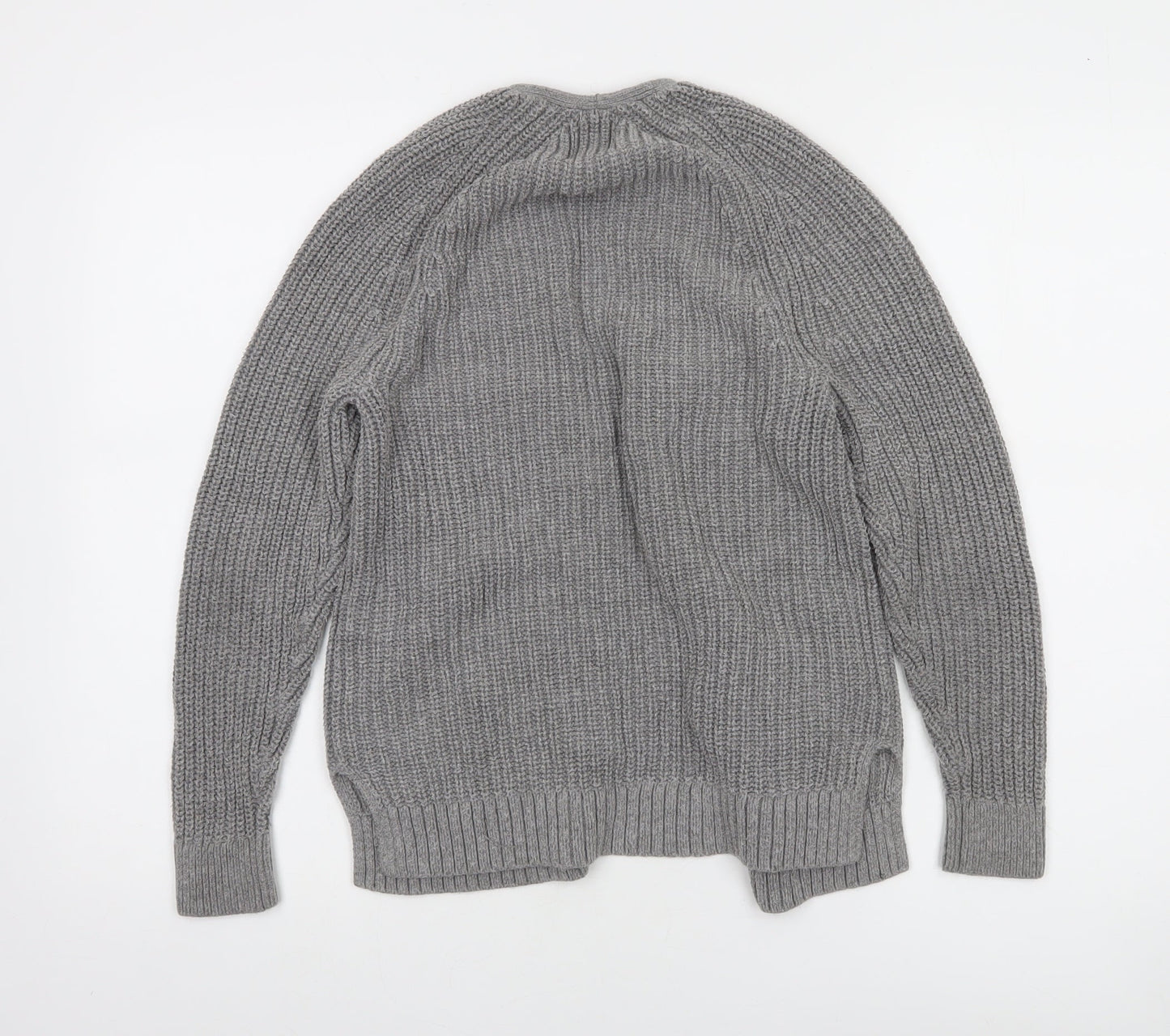 Abercrombie & Fitch Womens Grey XXS Open Knit Cotton Cardigan