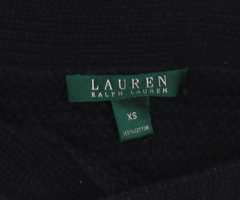 Lauren Ralph Lauren Women’s Black XS Knit Cotton Jumper