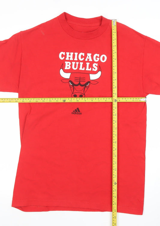 Adidas Chicago Bulls Red Crew Neck Men's Medium Graphic T-Shirt
