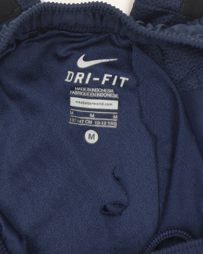 Nike Boys Navy Blue Manchester United Dri-FIT Athletic Shorts Size M 10-12 Years