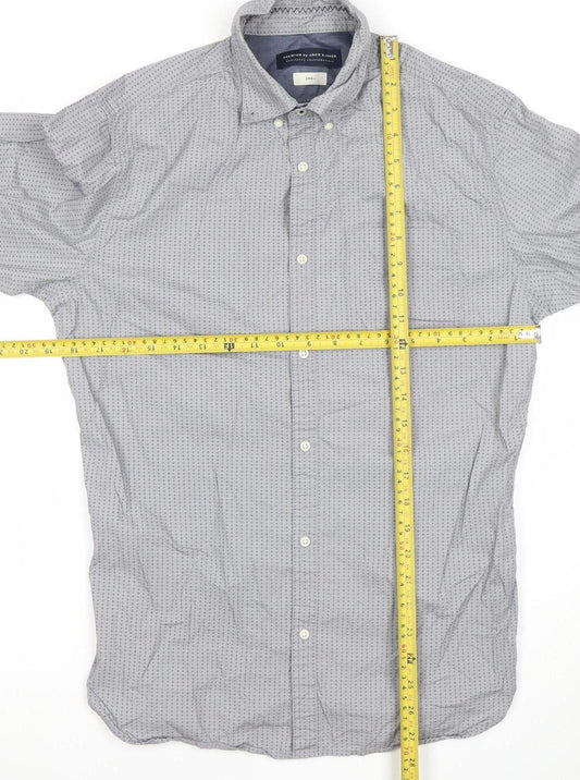 Jack & Jones Premium Men's Grey Small Classic Long Sleeve Button-Up Shirt