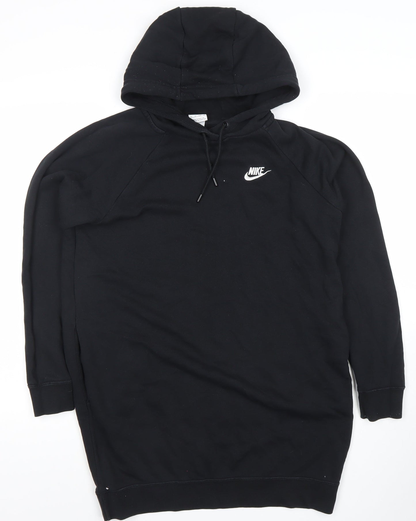 Nike Womens Black XS Pullover Hoodie Dress Cotton Blend Casual