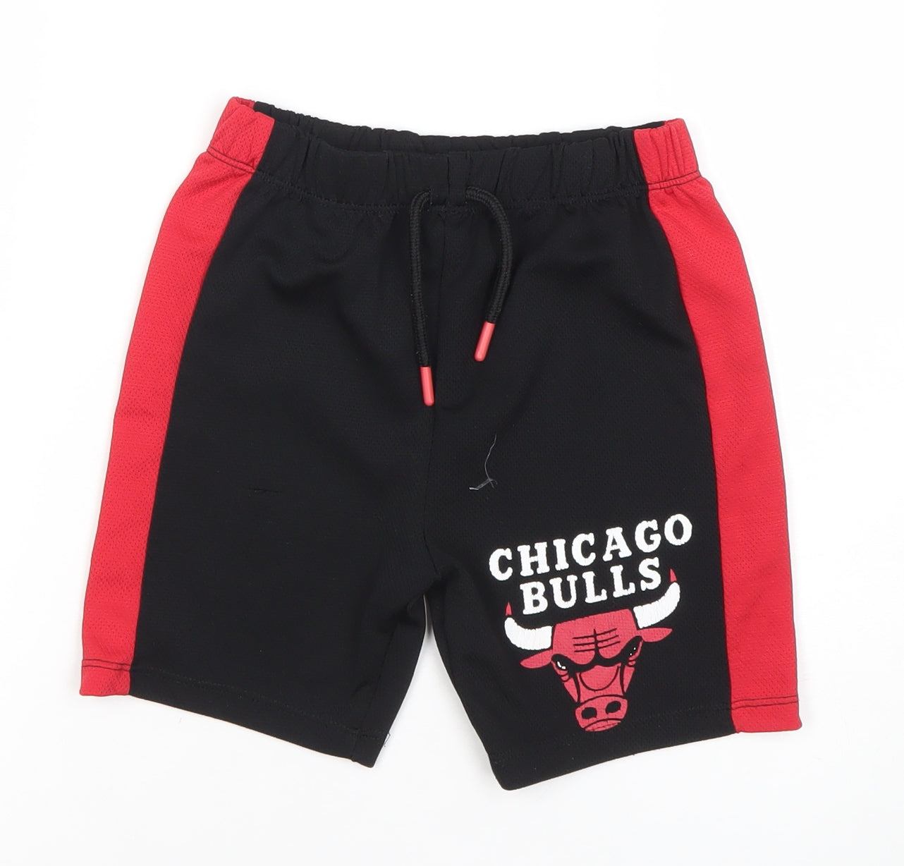 NBA Boys Black & Red Chicago Bulls Basketball Shorts 4-5 Years