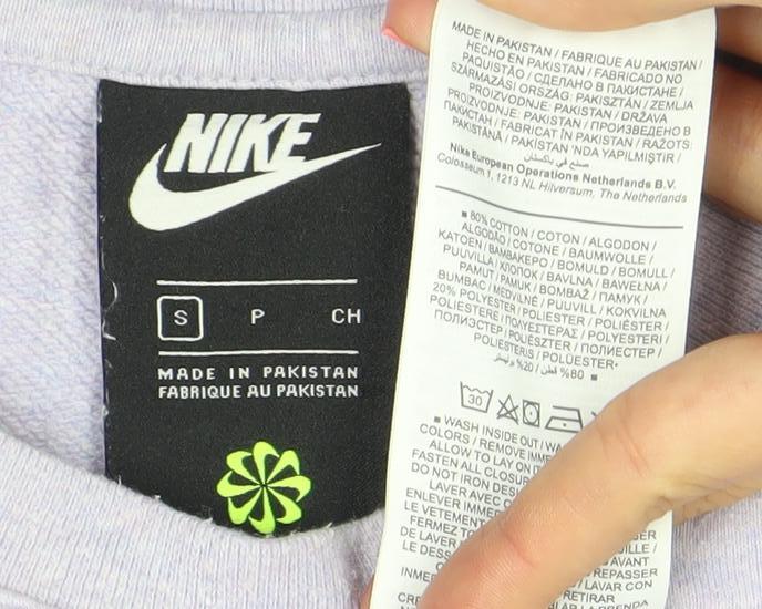 Nike Womens Lilac Crew Neck Long Sleeve Sweatshirt Size S