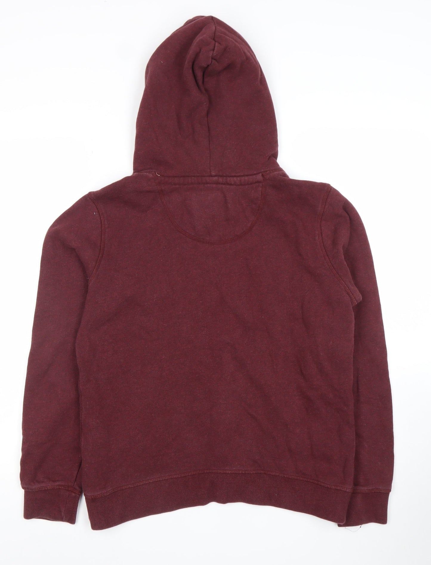 Jack Wills Womens Burgundy Hoodie Size 10 Cotton Blend Pullover