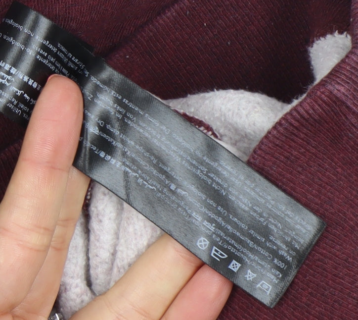 Jack Wills Womens Burgundy Hoodie Size 10 Cotton Blend Pullover