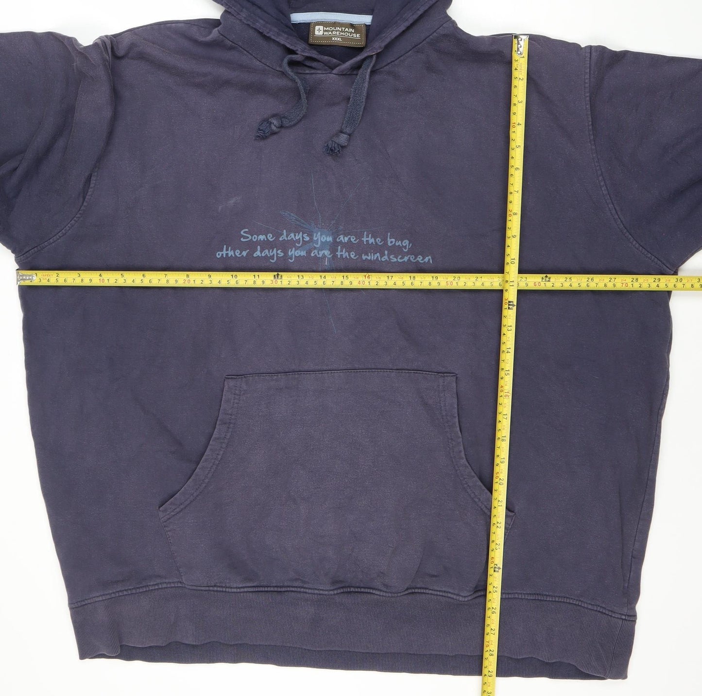 Mountain Warehouse Men's Blue 3XL Pullover Hoodie 100% Cotton