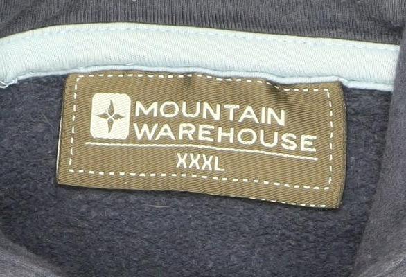 Mountain Warehouse Men's Blue 3XL Pullover Hoodie 100% Cotton