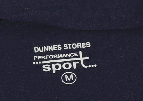 Brand and care label for Dunnes Women Navy Pullover Hoodie Medium Performance Sport Top