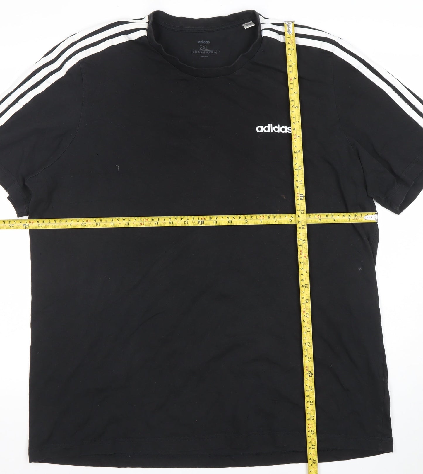 Adidas Men's Black 2XL Short Sleeve Cotton Sports T-Shirt