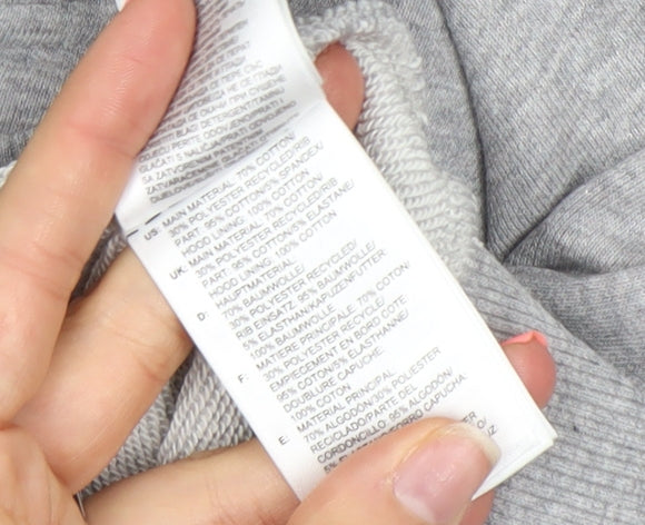 Adidas Originals Women's Grey Full Zip Hoodie Size 8