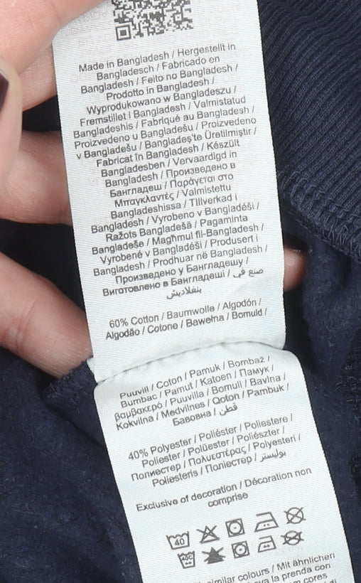 Jack & Jones Boys Navy Blue Pullover Hoodie Size 6 Years Cotton Blend