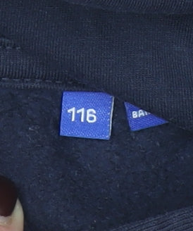 Jack & Jones Boys Navy Blue Pullover Hoodie Size 6 Years Cotton Blend