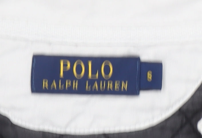 Ralph Lauren Women Black Striped Collared Shirt Dress Size S