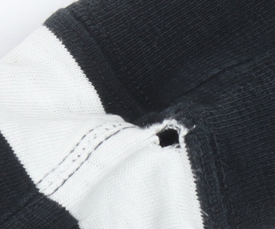 Ralph Lauren Women Black Striped Collared Shirt Dress Size S