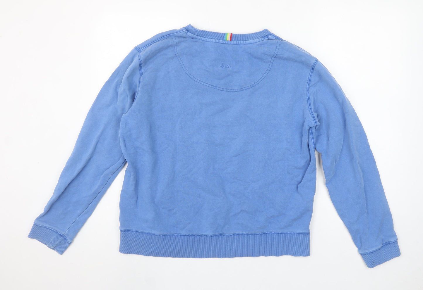 Joules Women Blue UK 10 Cotton Pullover Sweatshirt Casual