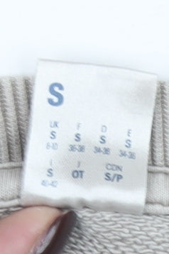 Reebok Women’s Beige Pullover Sweatshirt S Relaxed Fit Casual