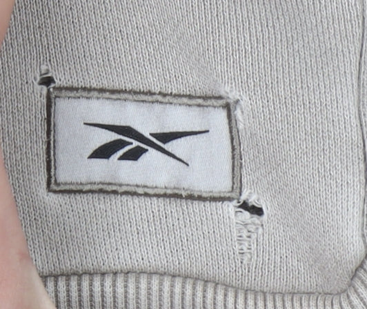 Reebok Women’s Beige Pullover Sweatshirt S Relaxed Fit Casual