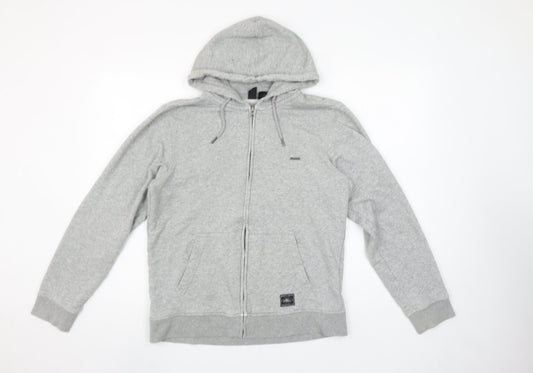 Mens UK S Regular O'Neill Grey Full Zip Hoodie