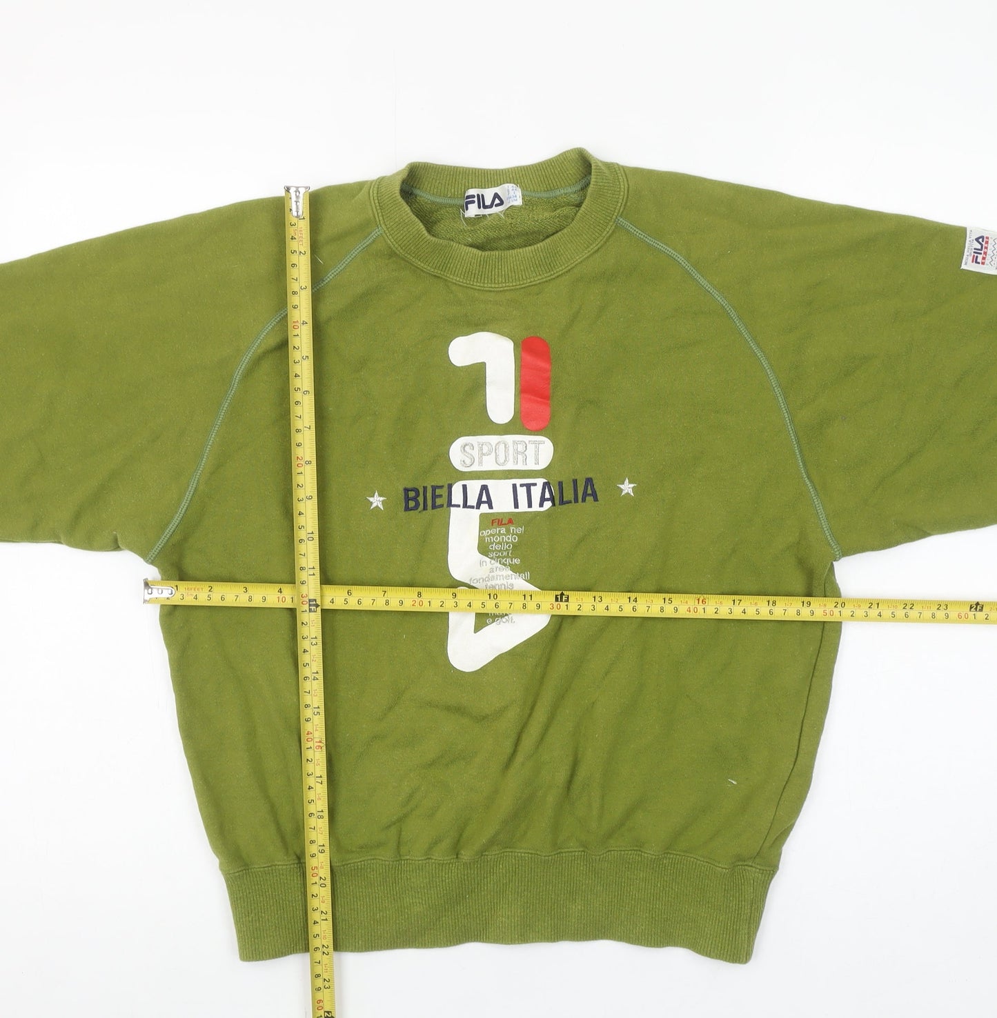 Fila Women Green Crew Neck Graphic Pullover Sweatshirt Size 16