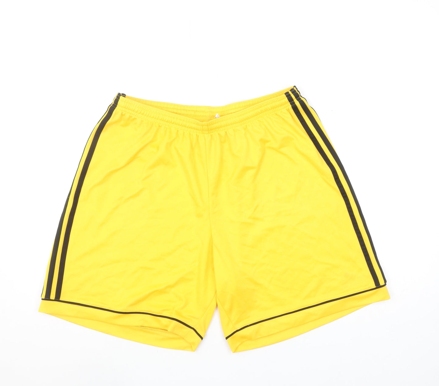 adidas Men's Yellow XL Athletic Football Training Shorts
