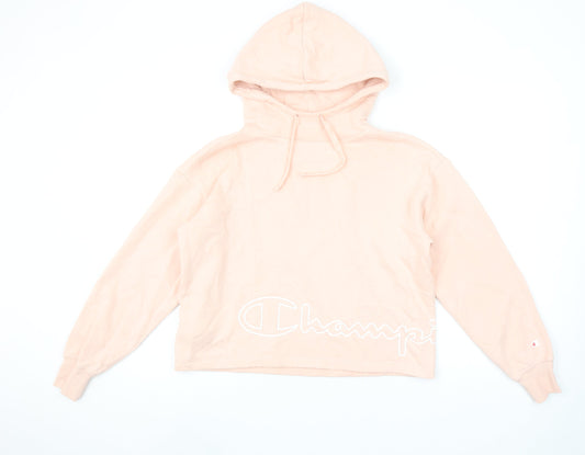 Womens UK S Regular Champion Pink Pullover Hoodie