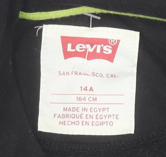 Levi's Boys Grey & Black Pullover Hoodie Size 14A (164 cm) Cotton Blend