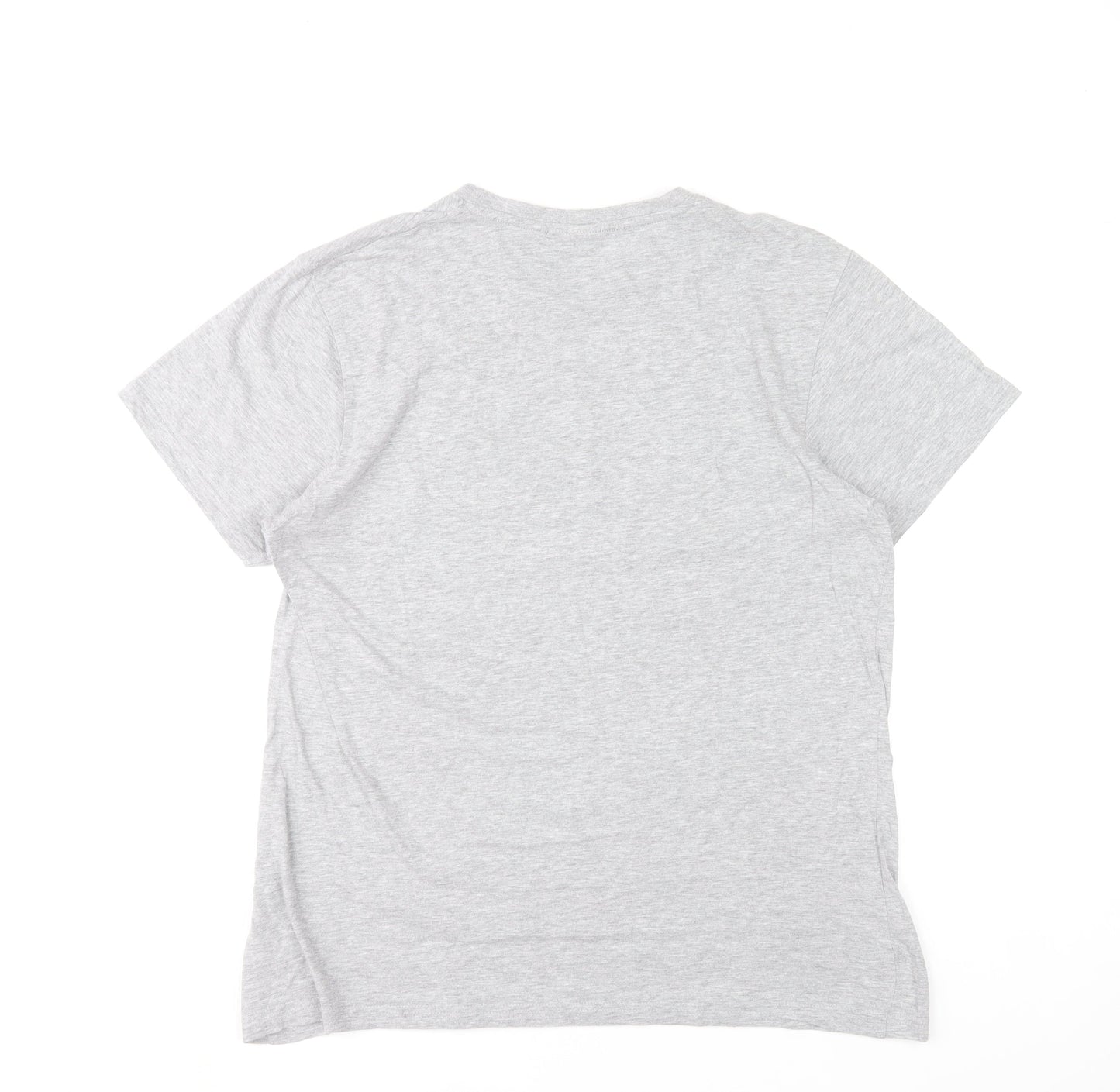 Lee Cooper Men's Grey Graphic Logo Crew Neck Short Sleeve T-Shirt M