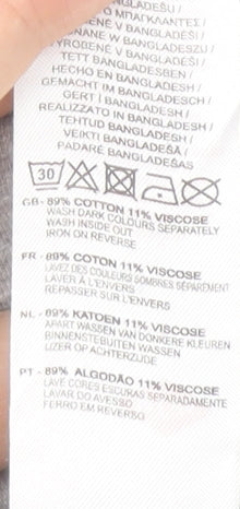 Lee Cooper Men's Grey Graphic Logo Crew Neck Short Sleeve T-Shirt M