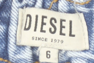 Diesel Womens Blue Size 6 High Rise Mom Denim Shorts