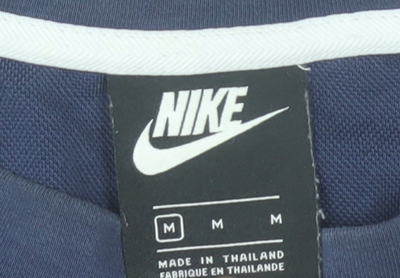 Nike Men’s Blue Crew Neck Logo Sweatshirt Size M Regular Fit Pullover