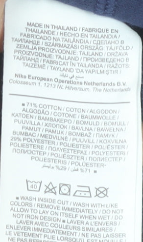 Nike Men’s Blue Crew Neck Logo Sweatshirt Size M Regular Fit Pullover