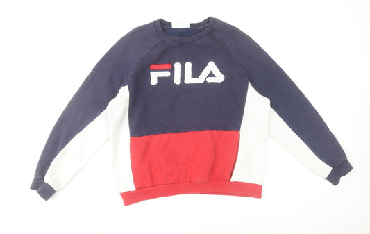 Fila Men's Multicoloured Logo Sweatshirt Pullover M Regular Fit
