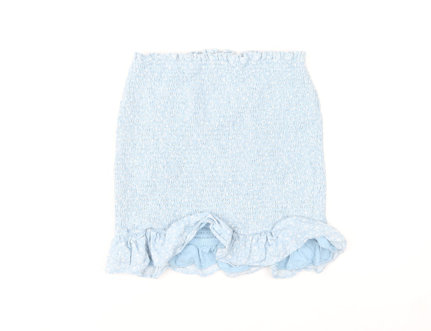 Abercrombie & Fitch Women’s Blue Floral Ruffle Mini Skirt Size M
