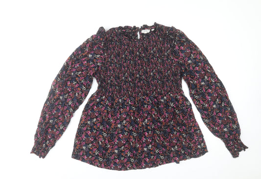 Fat Face Women's Multicoloured Floral Tunic Blouse Size 14