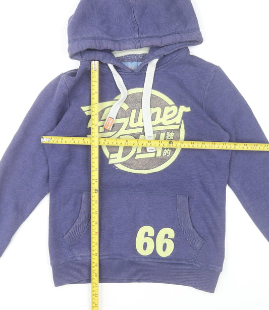 Superdry Women's Purple Pullover Hoodie Size S Cotton Blend
