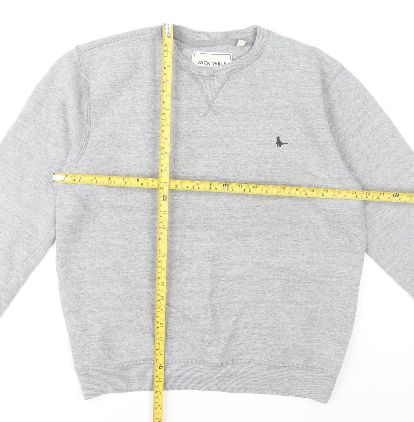 Jack Wills Men’s Grey Pullover Sweatshirt M Crew Neck Cotton Blend