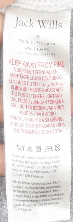 Jack Wills Men’s Grey Pullover Sweatshirt M Crew Neck Cotton Blend