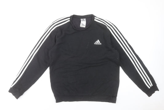 Adidas Men's Black Pullover Sweatshirt M Crew Neck Sports Top