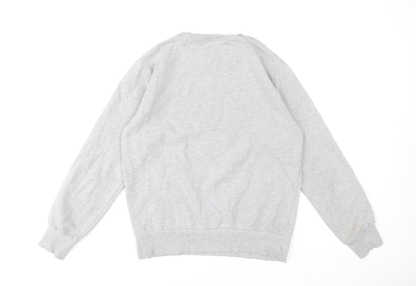 Ellesse Womens Grey Crew Neck Sweatshirt Medium Logo Print Casual