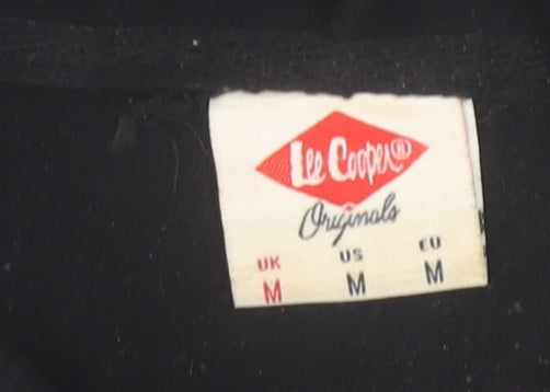 Lee Cooper Men's Black Pullover Hoodie Medium Regular Fit Fleece