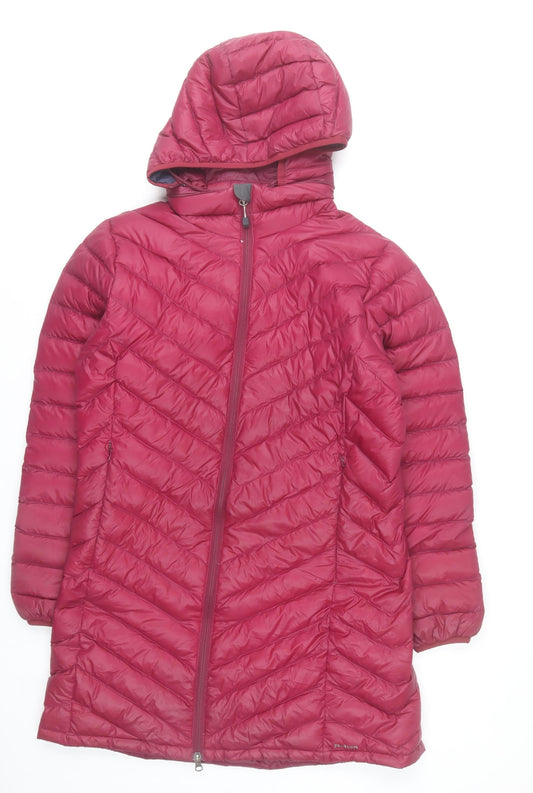 Rohan Women's Red Long Hooded Down Puffer Coat Size M