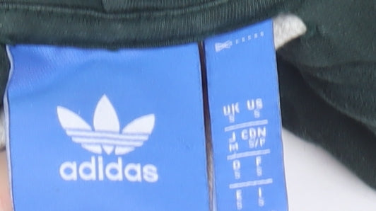 Adidas Men’s Green Pullover Hoodie Small Logo Fleece Sweatshirt