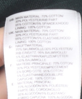 Adidas Men’s Green Pullover Hoodie Small Logo Fleece Sweatshirt